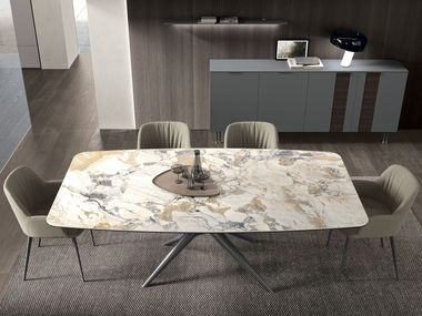Barrel-shaped porcelain stoneware table MIKADO Tomasella