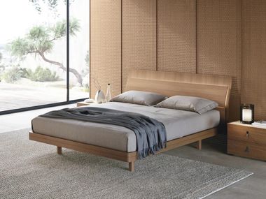 Doppelbett aus Holz mit integrierter Beleuchtung OPHELIA Tomasella