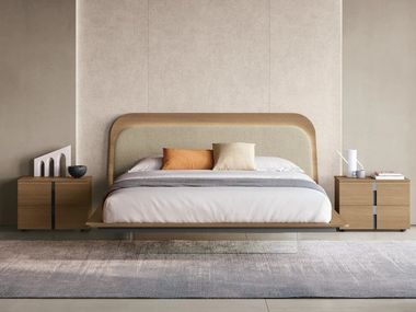 Doppelbett aus Holz mit integrierter Beleuchtung VELOUR Tomasella