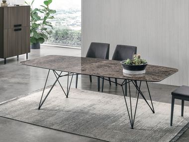 Porcelain stoneware dining table WIRE Tomasella