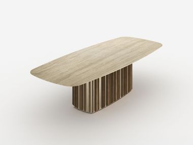 Wood and marble table CODEX Tonelli Design