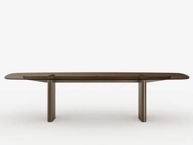 Metal and glass table NUVOLARI Tonelli Design