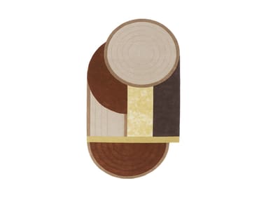 Tappeto fatto a mano in lana BIJOUX PRECIEUX BRUN Toulemonde Bochart