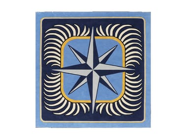 Tappeto quadrato in lana COMPASS BAHAMAS Toulemonde Bochart