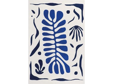 Tappeto rettangolare in tessuto CORAL BLEU Toulemonde Bochart