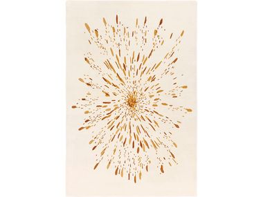 Handmade wool rug PAINT OCRE Toulemonde Bochart