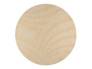 Round wool rug VOLUTE ROND BEIGE Toulemonde Bochart