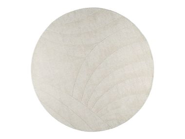 Round wool rug VOLUTE ROND ECRU Toulemonde Bochart