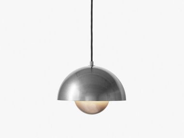 Lámpara colgante de metal FLOWERPOT VP1 Anniversary Edition Pewter &Tradition