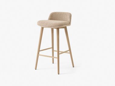 Sgabello imbottito con seduta imbottita con schienale basso RELY HW121 &Tradition