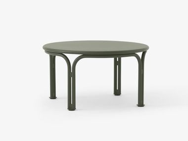 Tavolino da giardino rotondo da caffè in acciaio verniciato a polvere THORVALD SC108 &Tradition