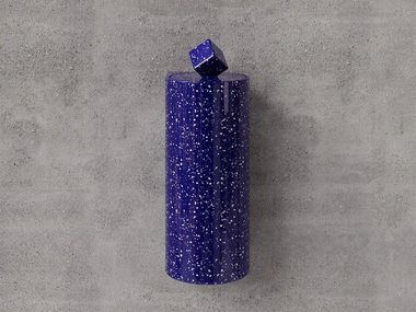 Pattumiera in ceramica PANDORE BLU SCREZIATO Trone