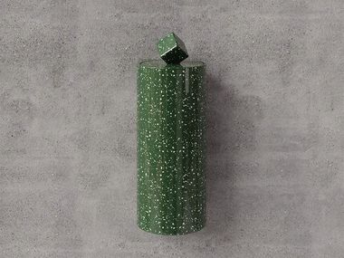 Pattumiera in ceramica PANDORE VERDE SCREZIATO Trone