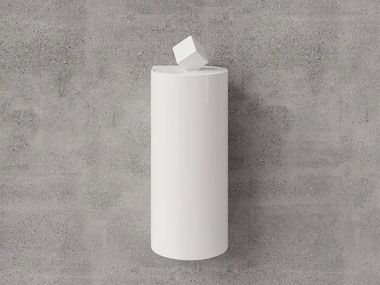 Pattumiera in ceramica PANDORE BIANCO Trone