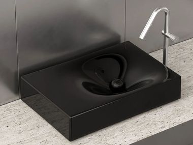 Countertop ceramic washbasin RITUEL BLACK Trone