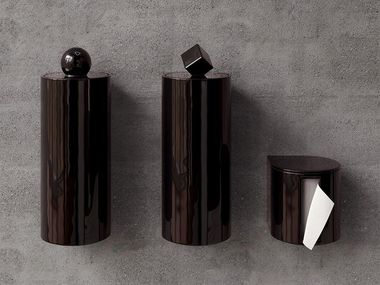 Portarotolo, scopino e pattumiera TRIUM NERO Trone