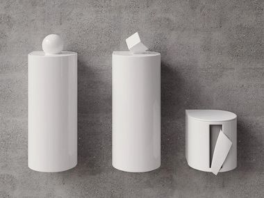 Portarotolo, scopino e pattumiera TRIUM BIANCO Trone