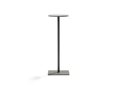 Tall round side table in steel and concrete CREMINO True Design