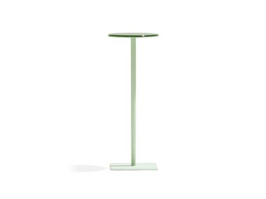 Tall round side table in steel and Murano glass CREMINO True Design
