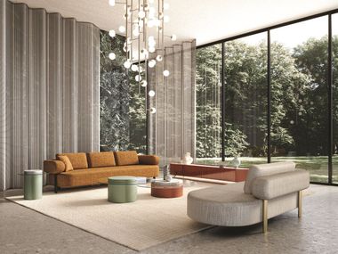 ROMA Divano in tessuto a 3 posti By Turri | design Monica Armani
