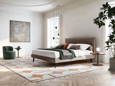 Cama com cabeça estofada com estojo removível KAREN Twils
