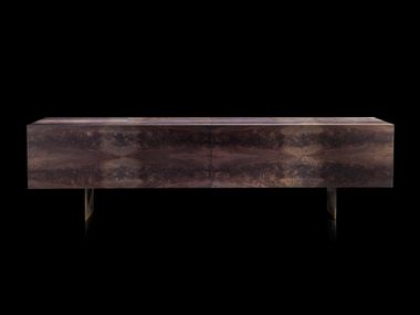 Solid wood sideboard with coplanar doors UPPER SIDE Henge