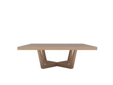 Square low oak central coffee table UVES ME3688 / ME3689 Andreu World