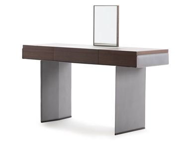 Dressing table in wood and saddle leather JAXON Ulivi Salotti