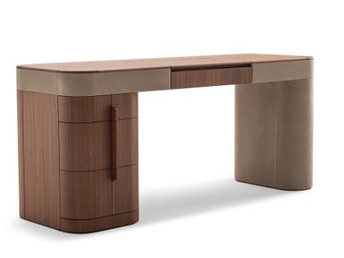 Dressing table in wood and leather LORINDA LUX Ulivi Salotti