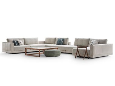 Modulares Sofa aus Leder MONROE SECTIONAL Ulivi Salotti