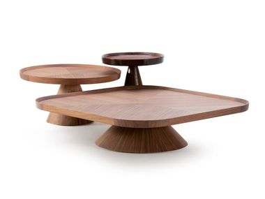 Walnut coffee table with central base ULISSE Ulivi Salotti