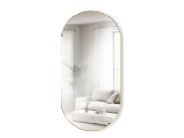 Specchio ovale da parete HUBBA PILL 91x45 Umbra