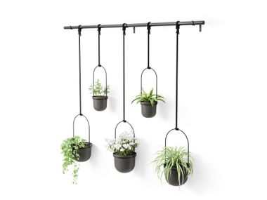 Vaso a sospensione in plastica riciclata TRIFLORA 5 Umbra