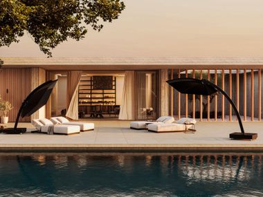 Parasol orientable excentré en tissu ICARUS PX Umbrosa