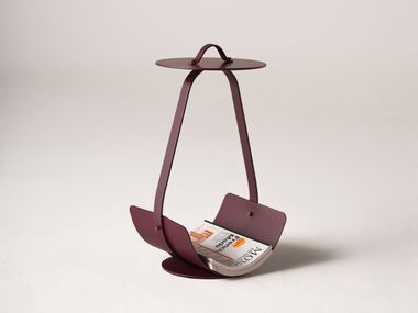 Tavolino in pelle con portariviste ZIN Uniqka