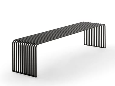 Recyclable backless metal bench ZEROQUINDICI.015