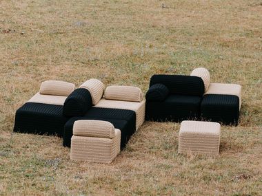 Divano da giardino modulare ARIADNE V & V Macrame