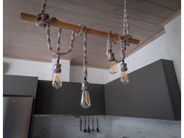 Luminária pendente MAMBA V & V Macrame