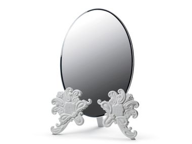 Specchio ovale da tavolo VANITY MIRROR WHITE Lladró