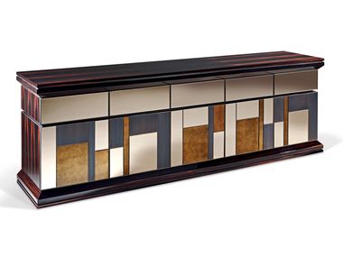 Ebony sideboard with doors with drawers VENDOME Sicis