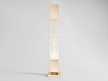 Handmade sandblasted glass floor lamp STELE I VENINI