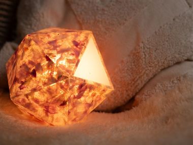 Viaplant® Cast cordless table lamp HEDRON PLAY VIAPLANT