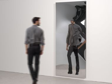 Specchio rettangolare  deformante DISTORTING MIRROR 200x94 VIDAME EDITIONS