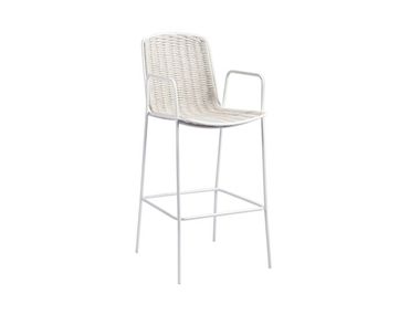 Metal bar chair with rope seat BELLA VINEKO