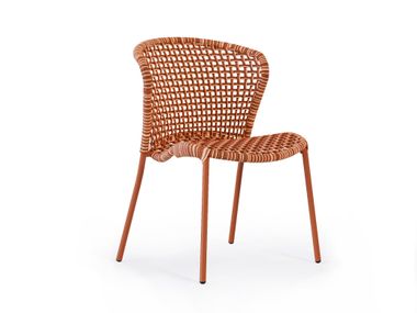 Stapelbarer Gartenstuhl aus Aluminium GALADRIEL VINEKO