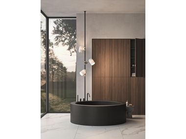 VISION Wall-mounted vanity unit with integrated washbasin By Rexa ...