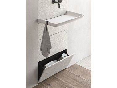 VISION Wall-mounted vanity unit with integrated washbasin By Rexa ...