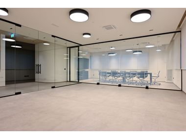 VK DESIGN - GLASS PARTITION WALLS Glass Partition wall with privacy ...