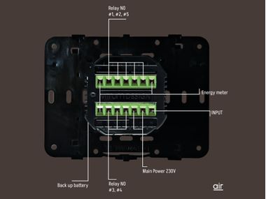 Building automation system interface / switch range AIR VITRUM DESIGN
