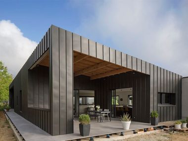 Continuous metal laminate for facade BLACK COLLECTION VMZINC